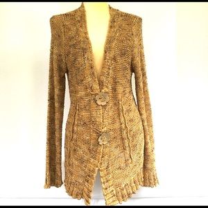 BCBG Max Azria Boho Sweater Cardigan Jacket Sz XL